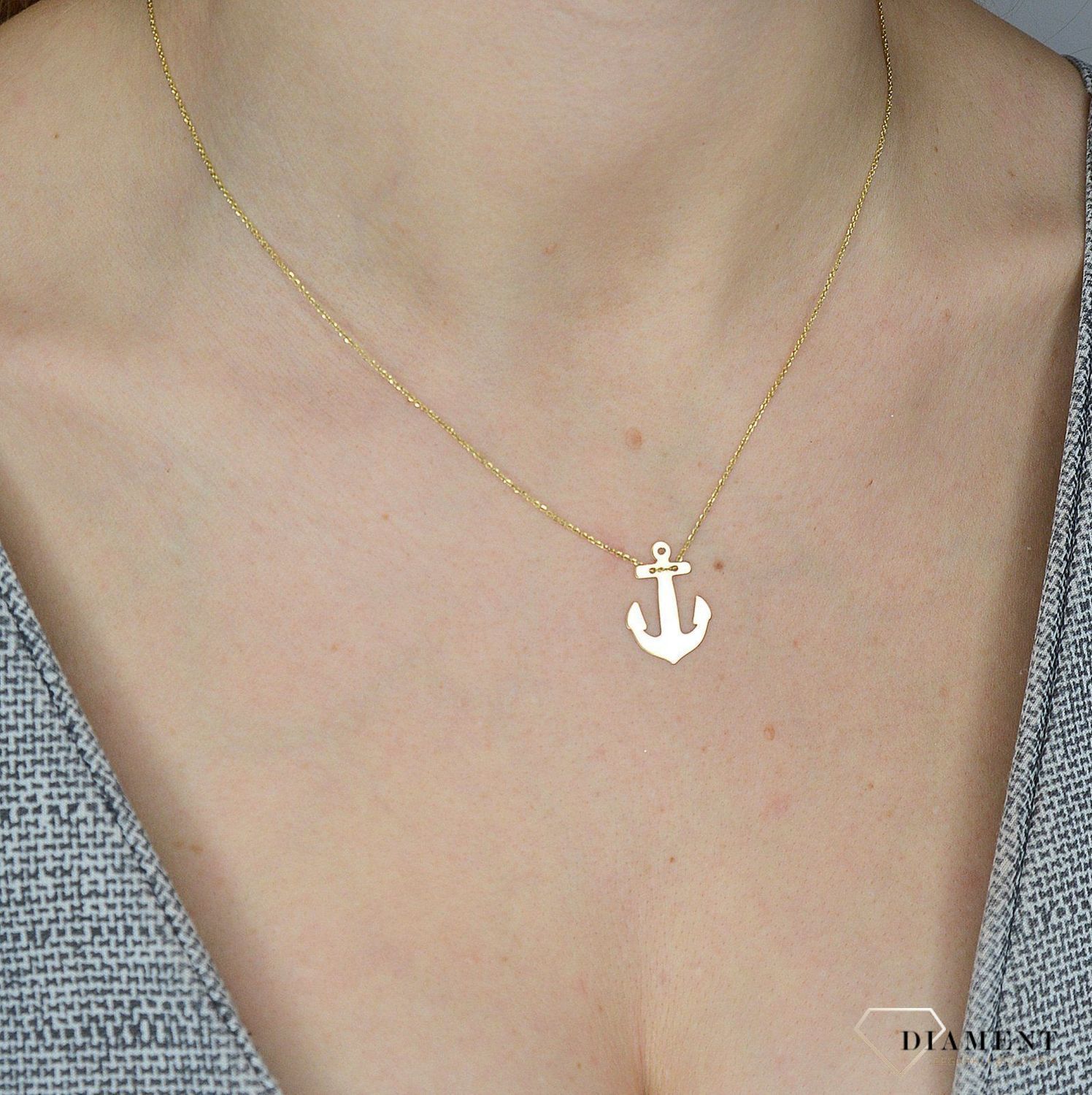 Naszyjnik celebrytka   próby 585 kotwica NA 390.jpg